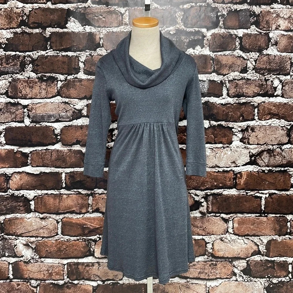 Michael Stars Dress Maternity Cowl Neck Grey Knit Size Small